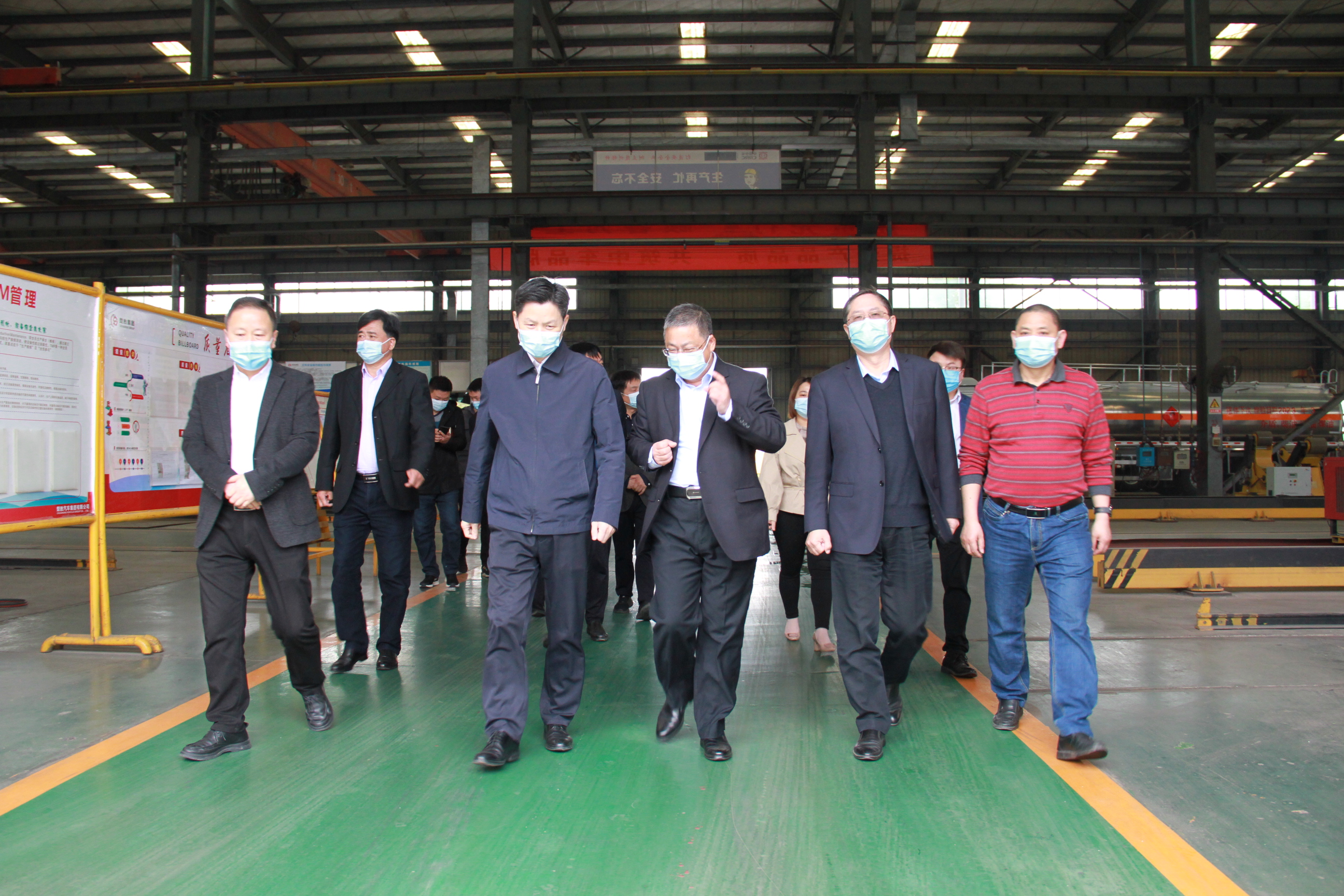 防疫情，促生產，市委常委副市長甘國棟一行蒞臨楚勝調研